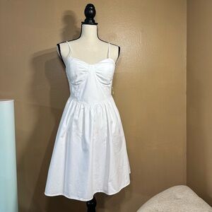 Elegant White Spaghetti Strap Dress